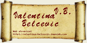 Valentina Belčević vizit kartica
